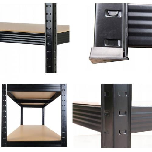 Стелаж металевий Siker GoodTool P9040 5 полиць 180х90х40 см Чорний (3900) - фото 3