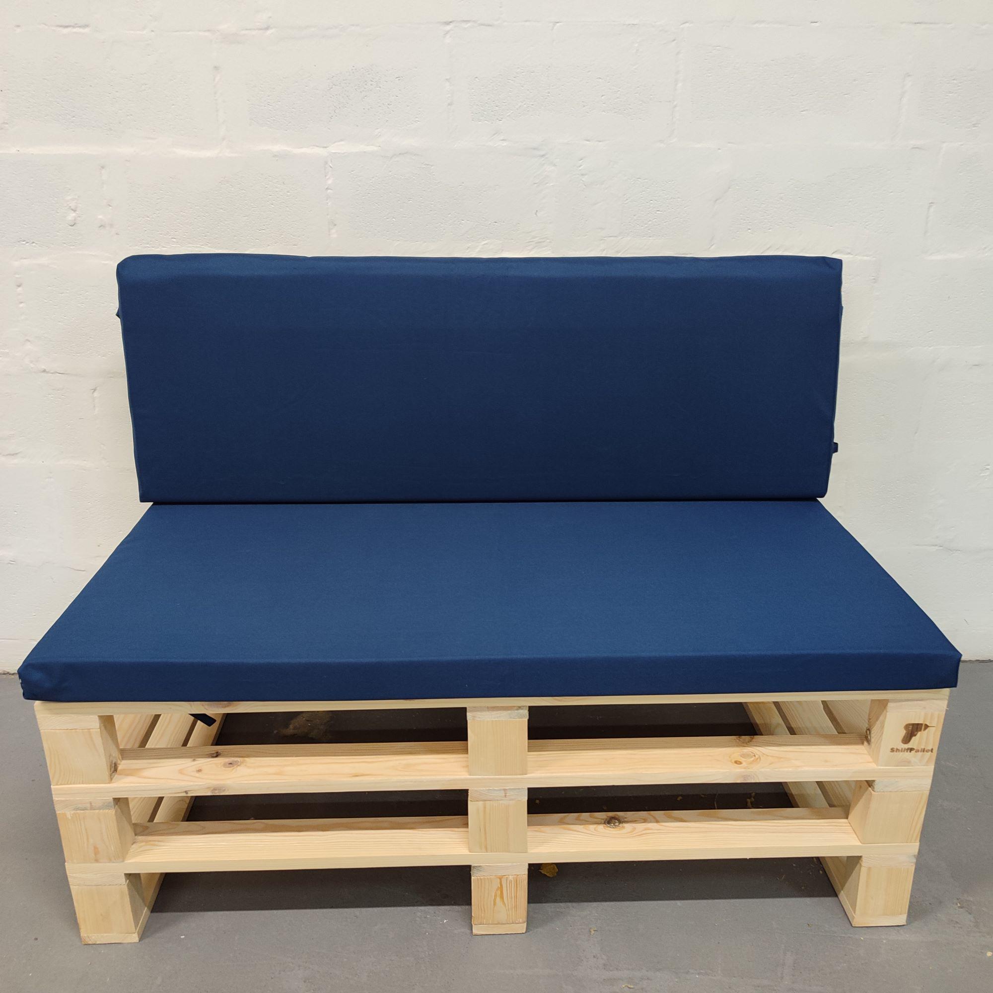 Комплект водоотталкивающих подушек для паллет-дивана eGarden оксфорд 120x60x5/120x40x5 см Синий темный (5603) - фото 2 Комплект водоотталкивающих подушек для паллет-дивана eGarden оксфорд 120x60x5/120x40x5 см Синий темный (5603) - фото 2