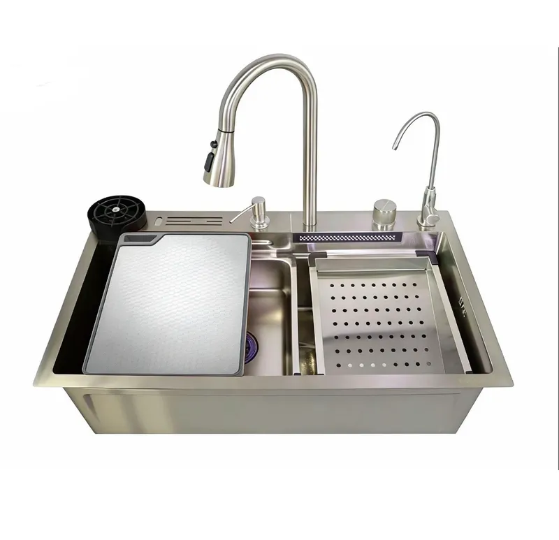 Мойка многофункциональная Zerix ZH7546-SET-06 Decor SS Color со смесителем (ZM5596)