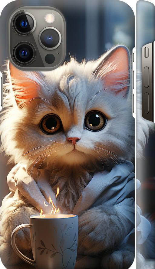 Чехол на iPhone 12 Pro Max White cat (5646c-2054-42517)