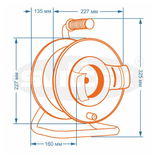 Удлинитель на катушке SVITTEX с выносной розеткой 30 м 2х2,5 мм² (23443653) - фото 2