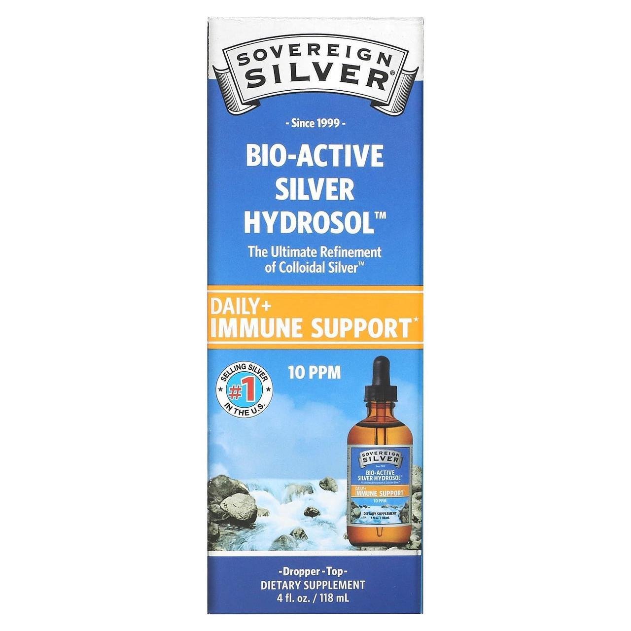 Колоїдне срібло Sovereign Silver Bio-Active Silver Hydrosol для імунітету з дозатором піпеткою 118 мл