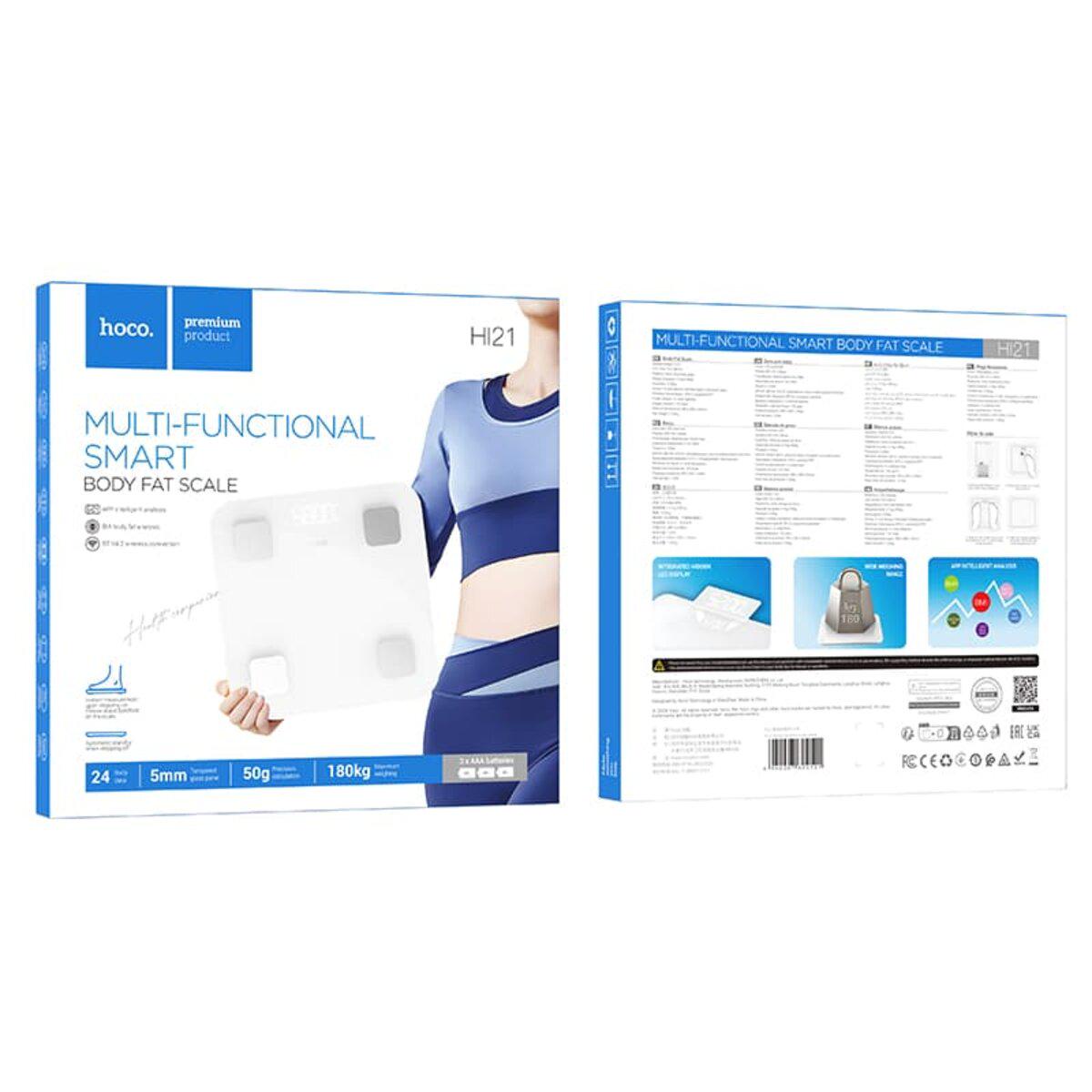 Смарт-ваги підлогові Hoco HI21 Smart body fat scale 3xAAA до 180 кг White (6942007624121) - фото 8