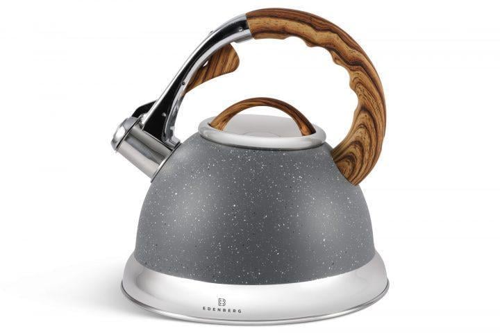 Чайник со свистком Edenberg EB-8852 из нержавеющей стали 3 л Серый (57-46-EB-8852-3) - фото 1