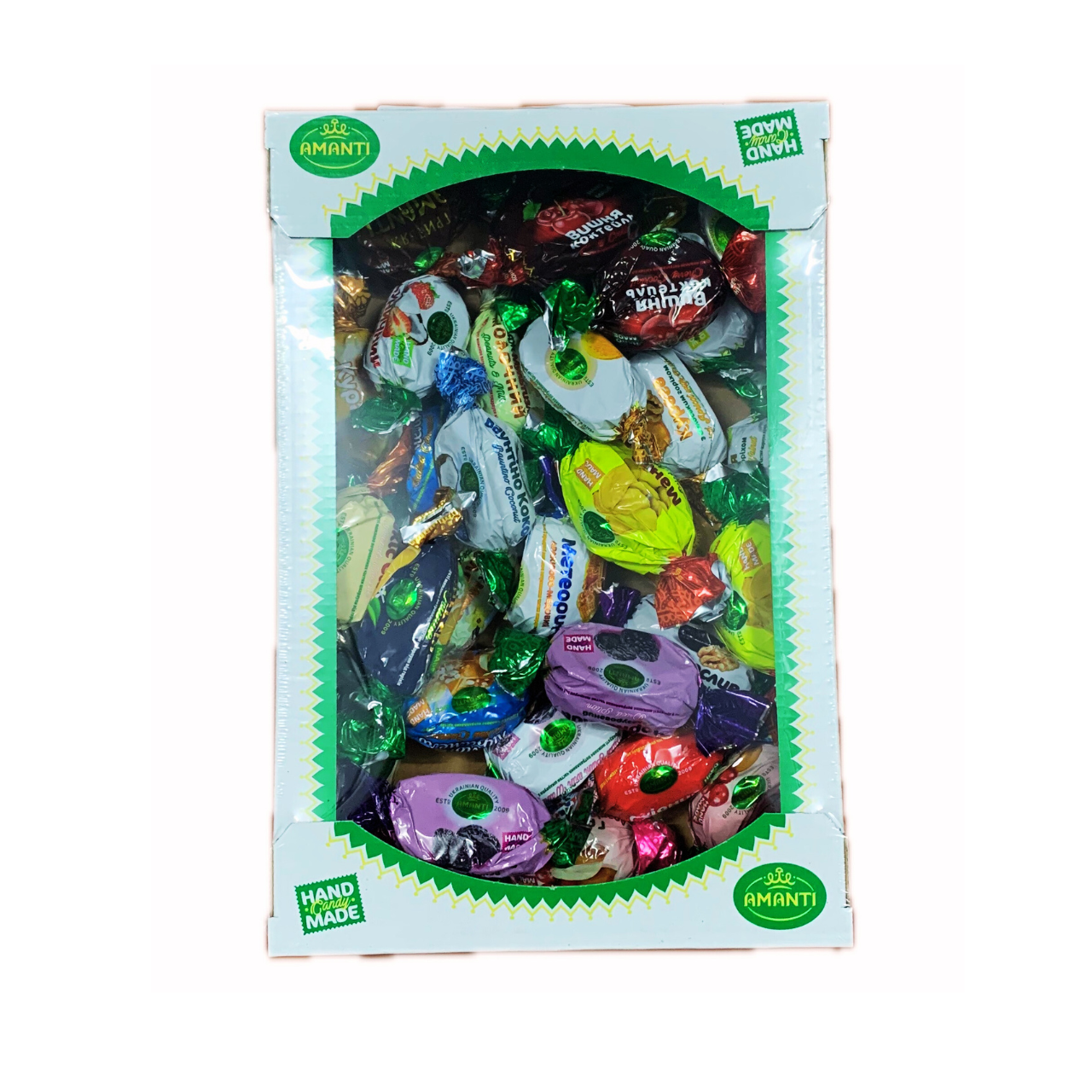 Цукерки AMANTI Асорті з горіхами та сухофруктами у глазурі 1 кг (7468504863315 )
