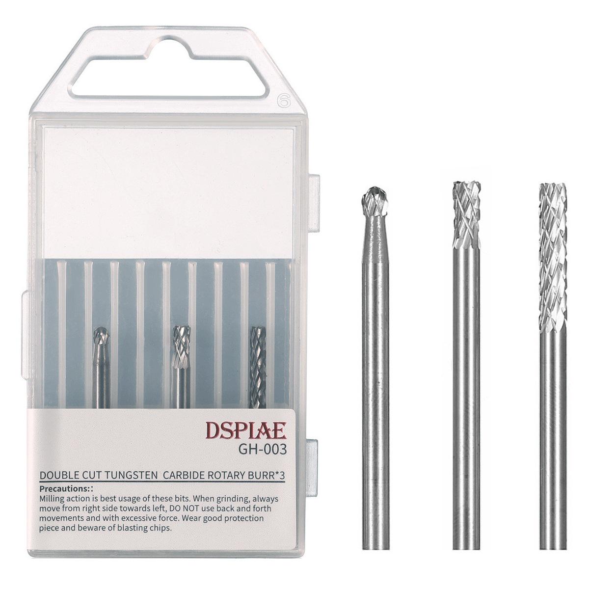 Набір шліфувальних головок DSPIAE GH-003 3 шт. з вольфрамової сталі (GH-003) - фото 2