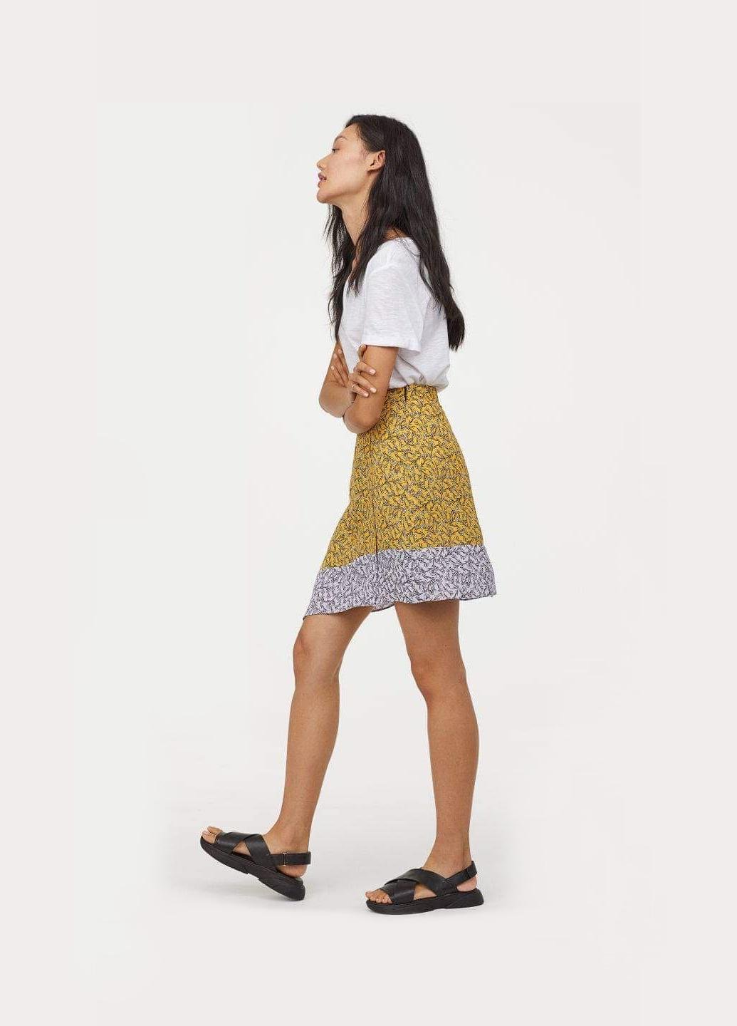 Юбка H&M р. 38 Желтый (771667002b42)