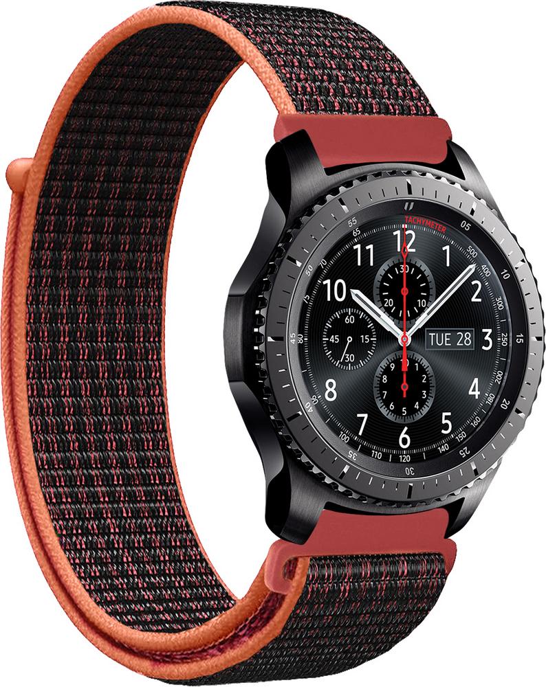 Ремешок нейлоновый Sport Loop для Samsung Gear S3 Black/Red (16390-44)