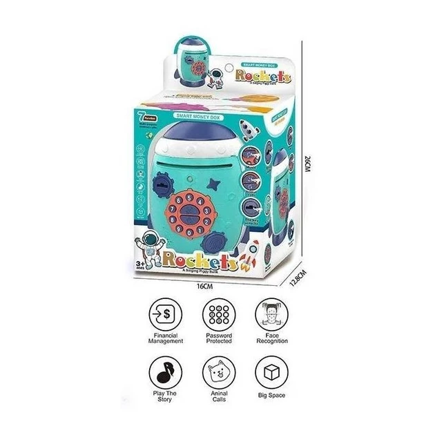 Скарбничка-сейф дитяча Ракета з ключем/мелодії/звуки (МН030) - фото 3