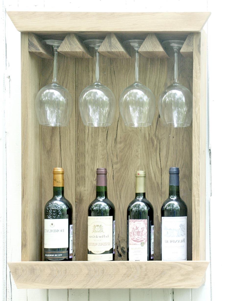 Полка для вина настенная из дерева Кишира Бланже (ПНК-017901)