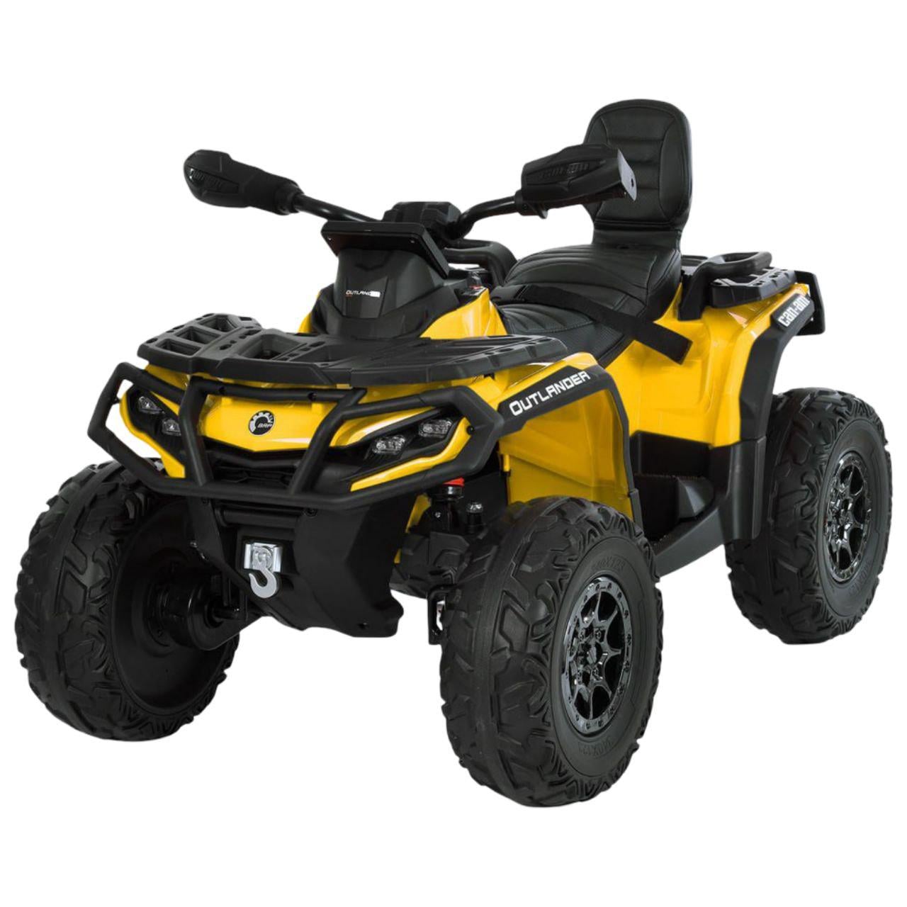 Квадроцикл детский двухместный M 6080EL-6 24V Can-Am 4 мотора по 200W/кожаное сиденье/EVA колеса Желтый (32157362)