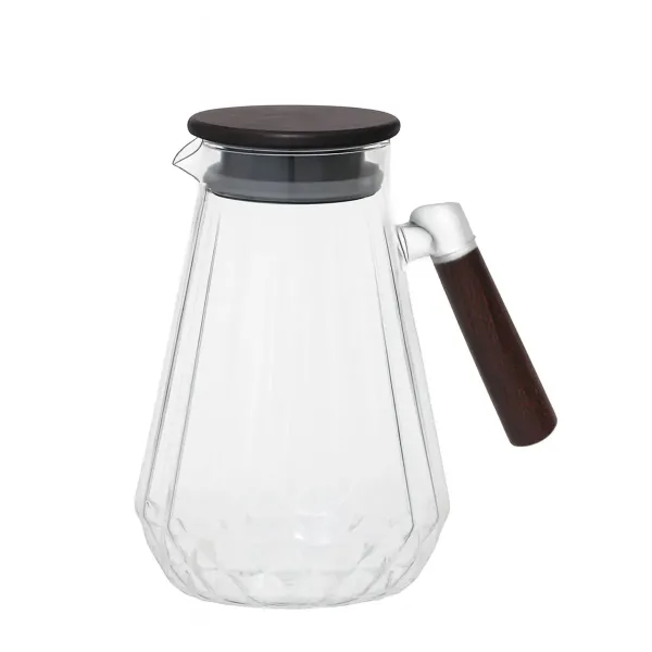 Кувшин для напитков стеклянный с бамбуковой крышкой 1,7 л Прозрачный Кувшин для напитков стеклянный с бамбуковой крышкой 1,7 л Прозрачный