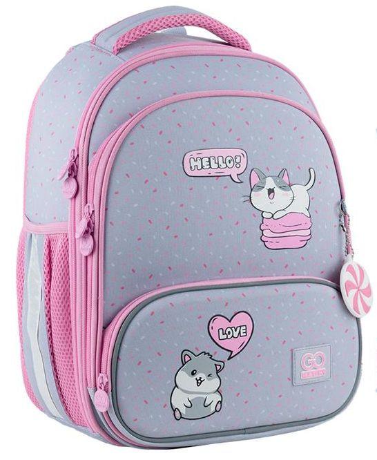 Рюкзак школьный для девочки младших классов GoPack Education GO24-597M-1 Lovely Pets каркасный (2296749460)