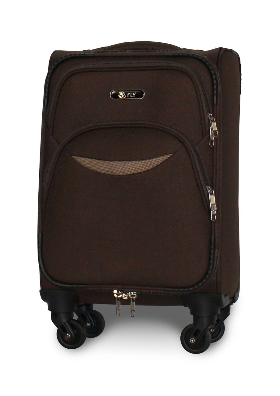 Чемодан ручная кладь Fly 1708 мини на 4 колесах 46х32х20 см Кофейный