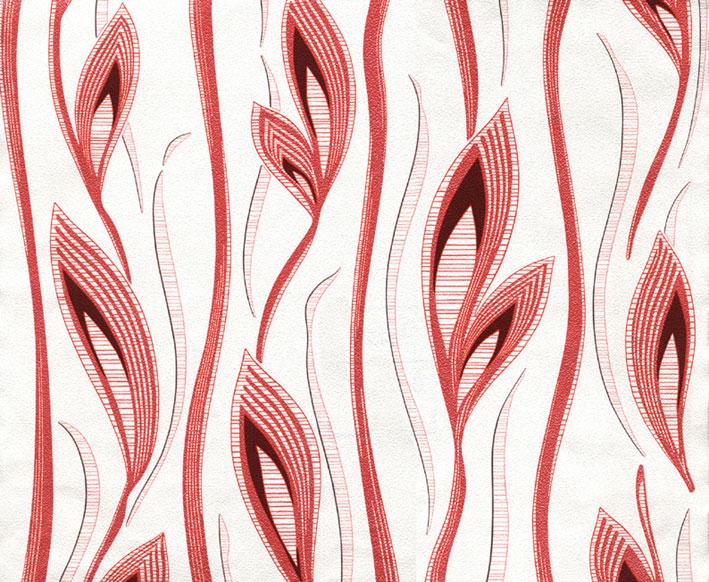 Обои тисненные Эксклюзив Люкс на бумажной основе 0,53х10,05 м Бело-красный (051-09)