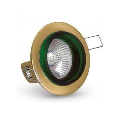 Світильник врізний Brilum CT-3S Золотий/Зелений