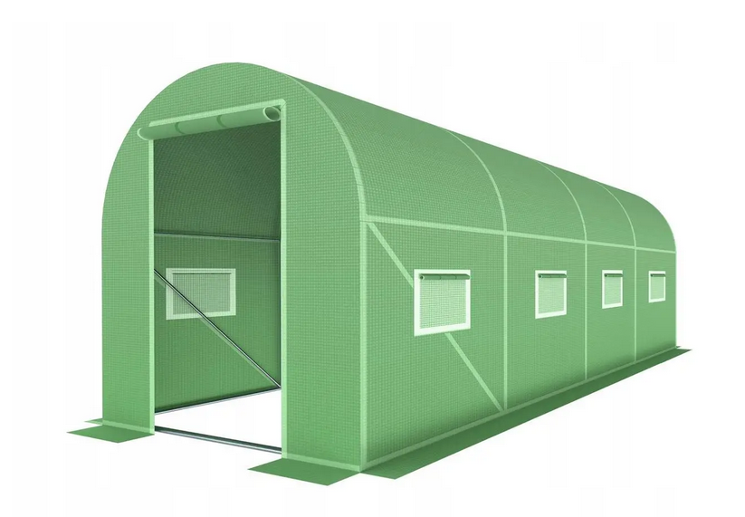 Теплиця садова 9 м2 4,5х2х2 м з армованою плівкою Зелений (32710350)