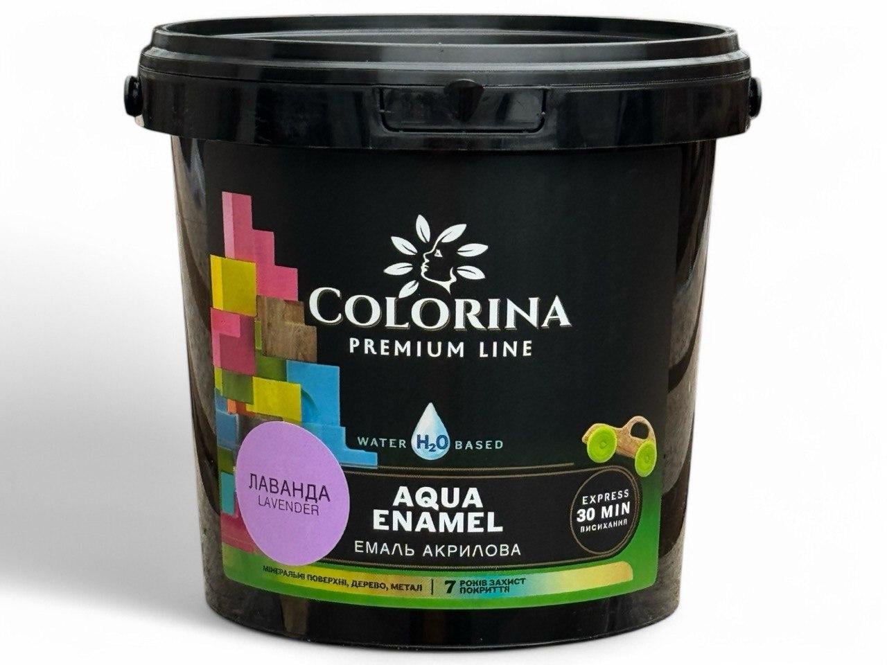 Краска акриловая Colorina Aqua ENAMEL без запаха 2 л Лаванда (31642013)