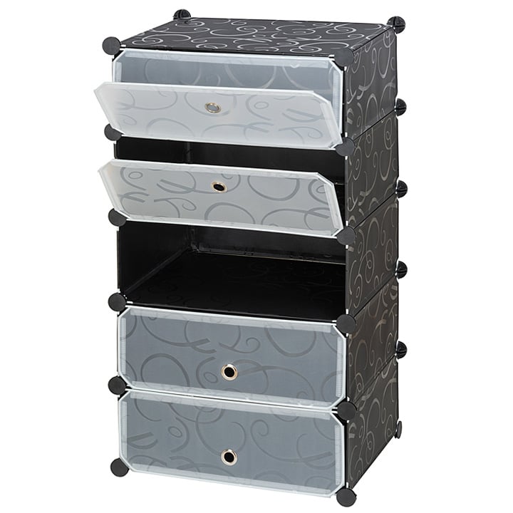 Шафа пластикова Storage Cube Cabinet «А1-5» 37x37x90 см