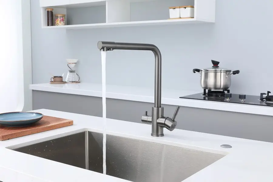 Смеситель для кухни Nett FGr-33 Frosh с подключением к фильтру Графитовый (NET-034020) - фото 3 Смеситель для кухни Nett FGr-33 Frosh с подключением к фильтру Графитовый (NET-034020) - фото 3