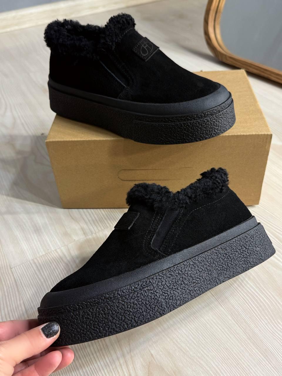 Черевики жіночі Hengji 660-1 замшеві кеди на хутрі р. 40 Чорний (5801) - фото 7 Черевики жіночі Hengji 660-1 замшеві кеди на хутрі р. 40 Чорний (5801) - фото 7