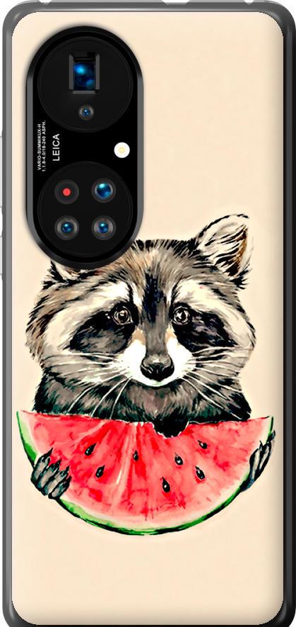Чехол на Huawei P50 Енотик с арбузом (4605u-2292-42517)