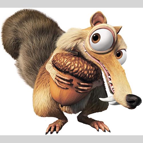 Наклейка Ростовая фигура Белка из Ледникового периода