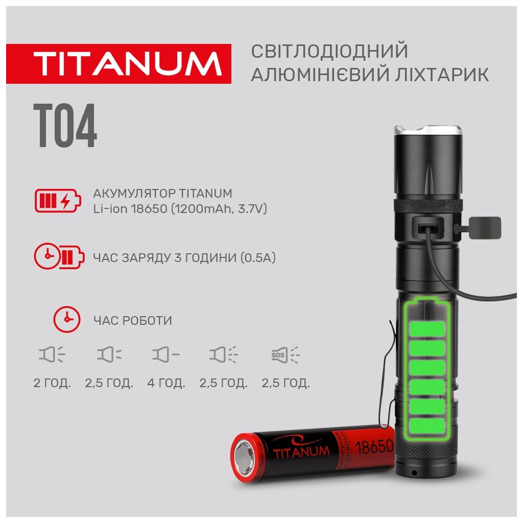 Фонарь TITANUM 300Lm 6500K (TLF-T04) - фото 5