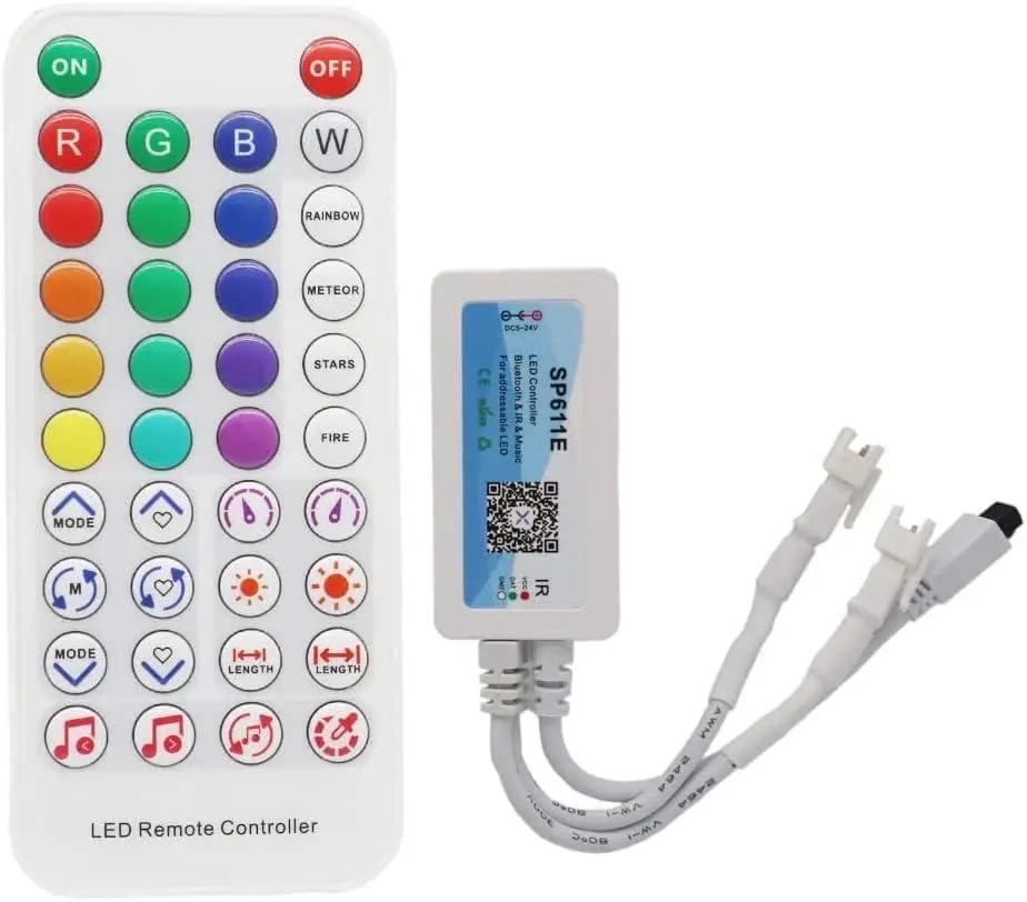 Контроллер для адресной LED ленты музыкальный SP611E Bluetooth Smart Music Белый (0341)