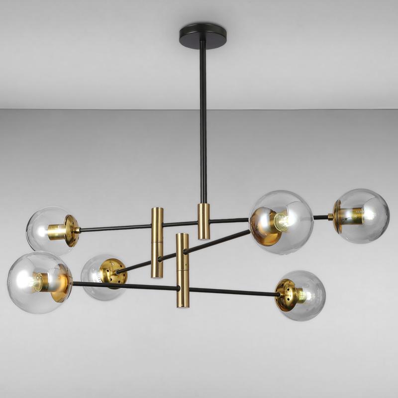 Люстра молекула подвесная Light House LS-17093-6 Черный