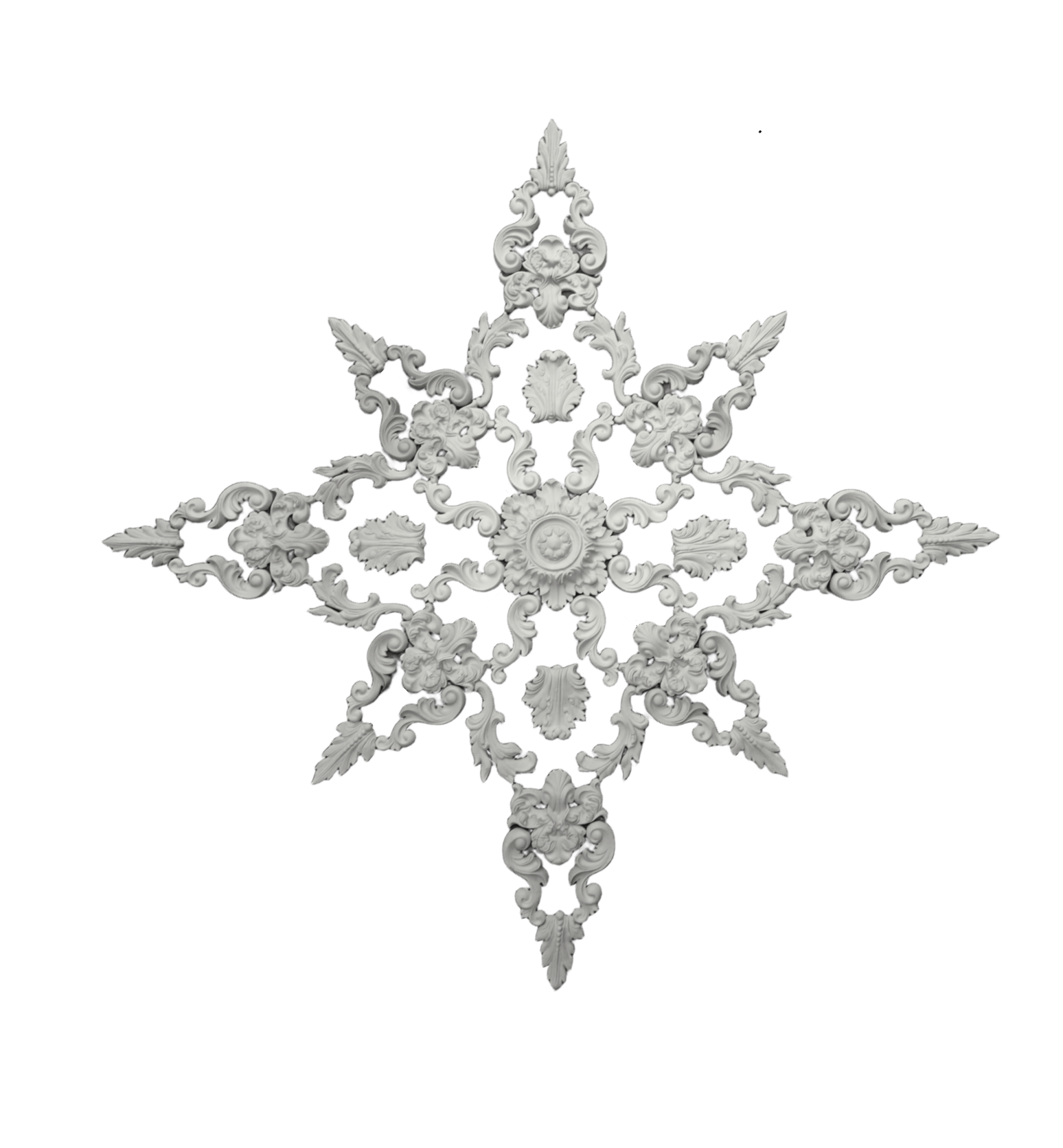 Розетка на потолок декоративная гипсовая сборная D 1600 мм (31177746)