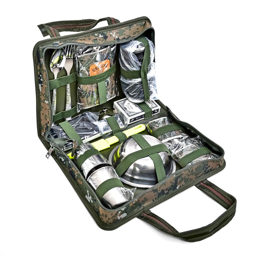 Набор туристический для охотника/рыбака R31007 Ukraine 15 пр. в камуфляжном кейсе