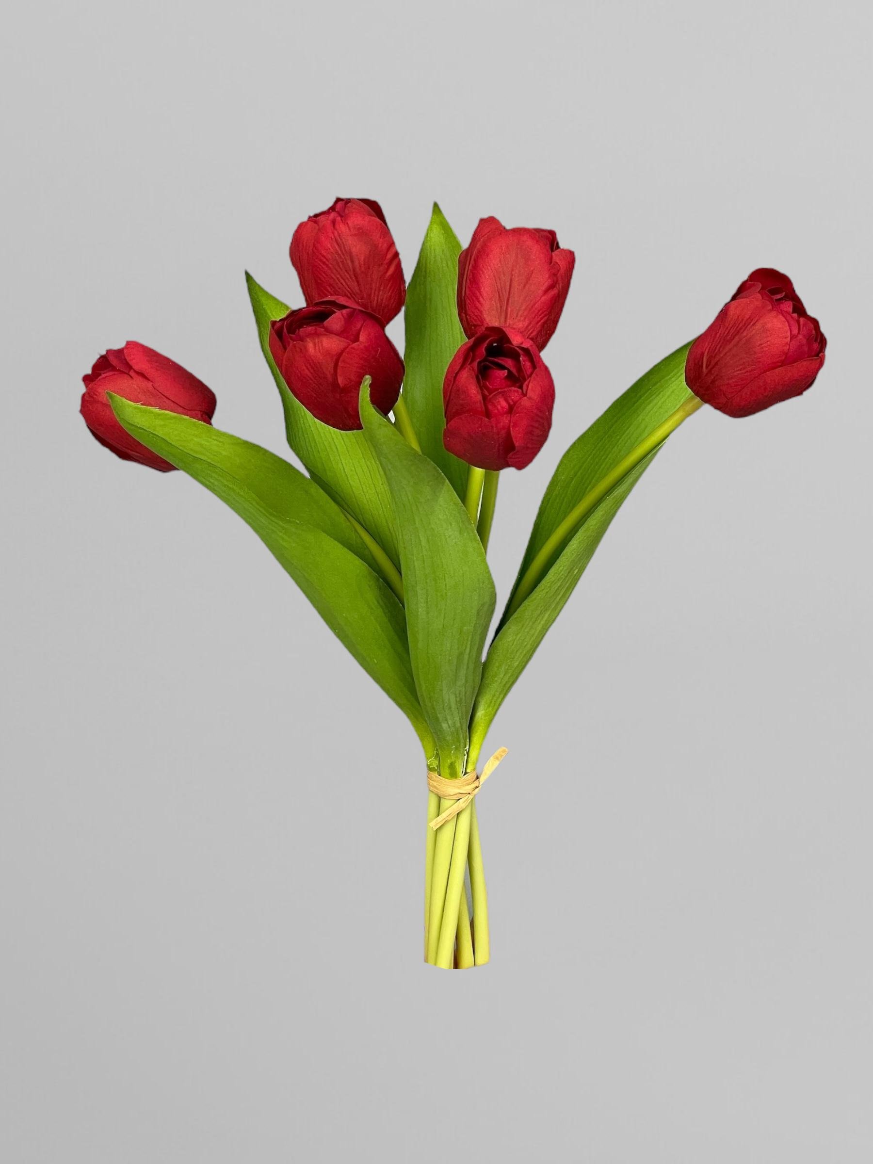 Искусственный букет тюльпанов 6 шт. 35 см Красный (К07068) Искусственный букет тюльпанов 6 шт. 35 см Красный (К07068)