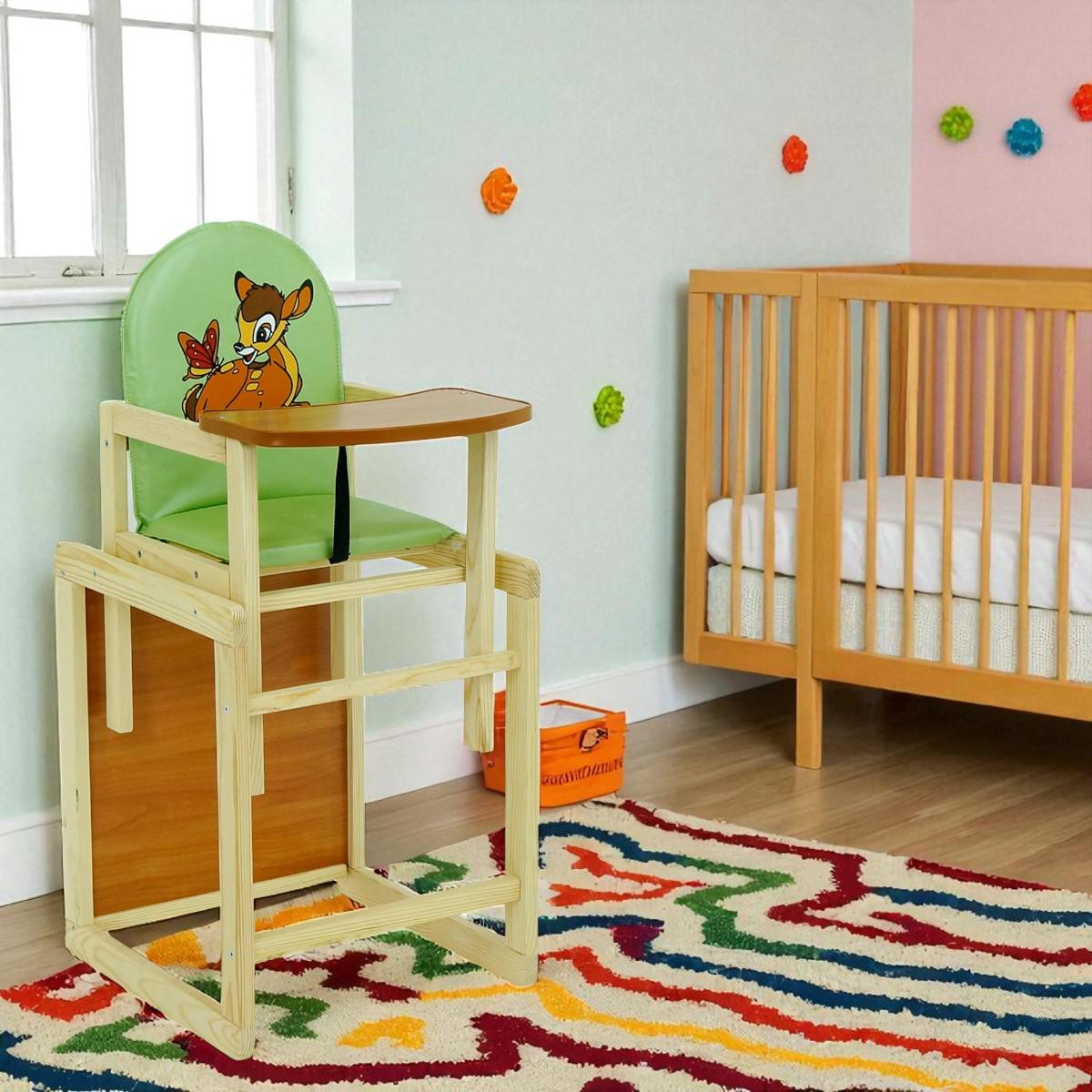 Стульчик для кормления Мася Оленeнок Бемби Салатовый (№2065) - фото 2