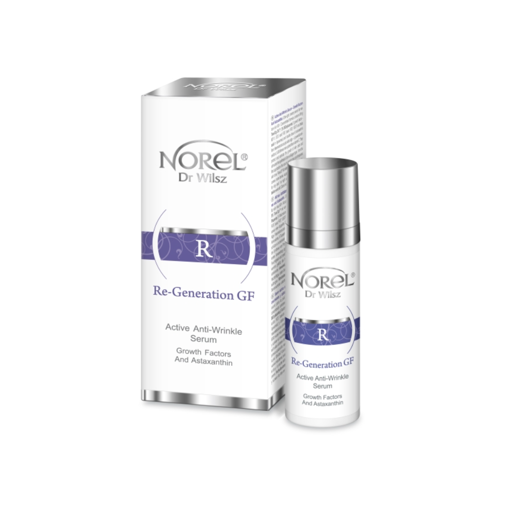 Сироватка проти зморшок з факторами росту і астаксантіном Norel Re-Generation GF Anti-Wrinkle Serum With Growth Factors 30 мл (0222)