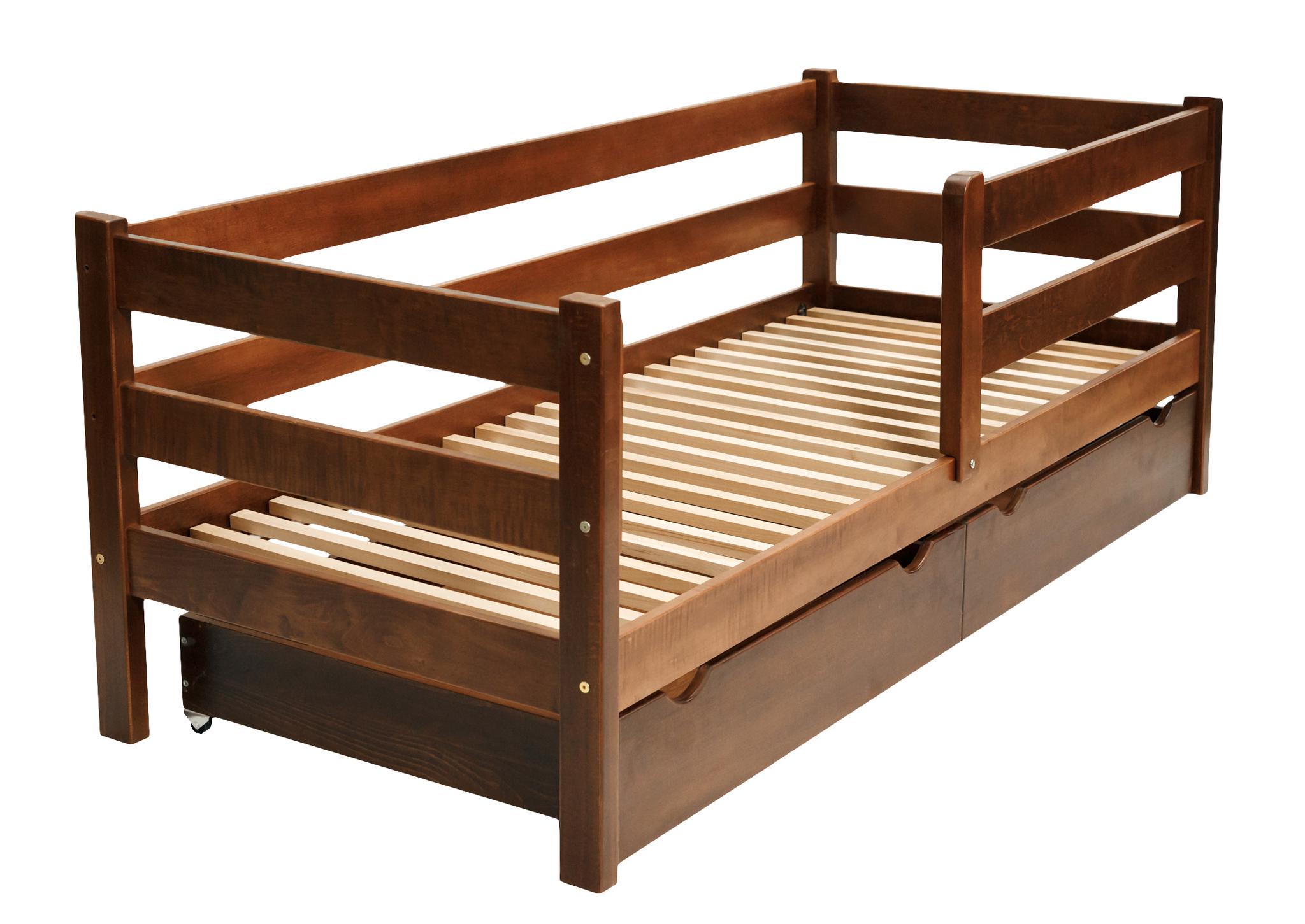 Ліжко підліткове Goydalka Montana з шухлядою 190x80 см Горіх - фото 1