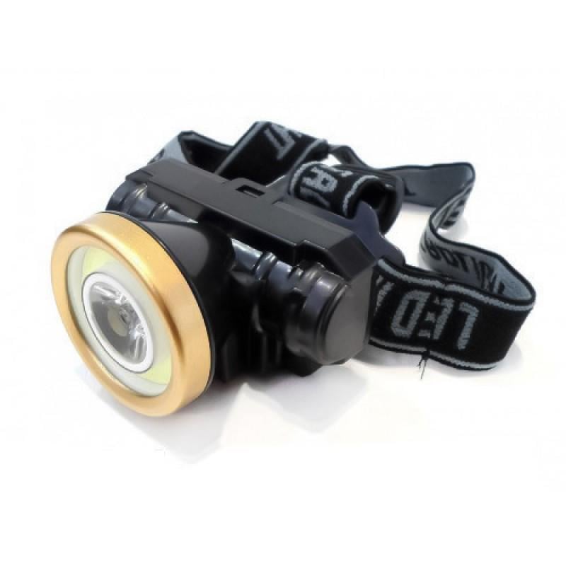 Ліхтарик налобний 0509-2 COB Чорно-золотий (ART:4099 - НФ-00006331 )