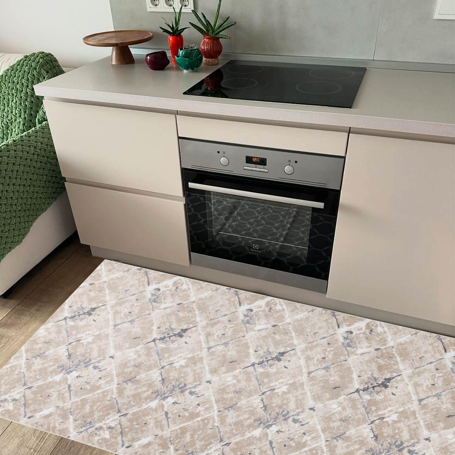 Ковер на силиконовой основе противоскользящий DAKARIA Soft Run 4003M 2x2 м Бежевый (00-00019891) - фото 9 Ковер на силиконовой основе противоскользящий DAKARIA Soft Run 4003M 2x2 м Бежевый (00-00019891) - фото 9