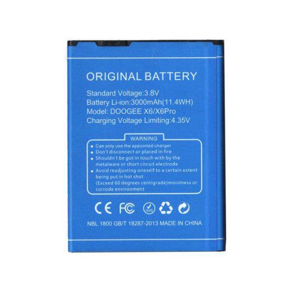 Батарея Doogee X6 BAT17403000 3000 mAh