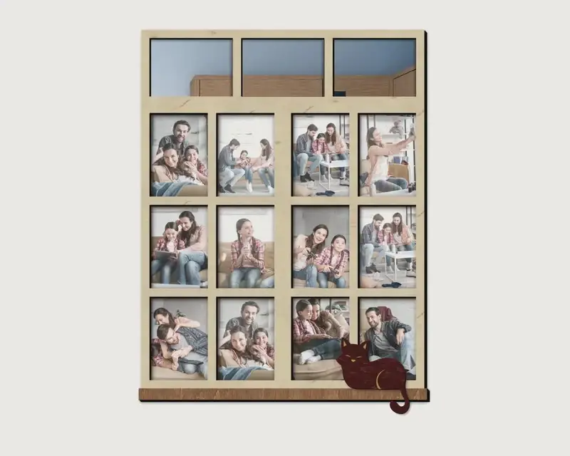 Фото-колаж у вигляді вікна на 3 горизонтальних та 12 вертикальних фото Натуральний (window_collage) - фото 1 Фото-колаж у вигляді вікна на 3 горизонтальних та 12 вертикальних фото Натуральний (window_collage) - фото 1