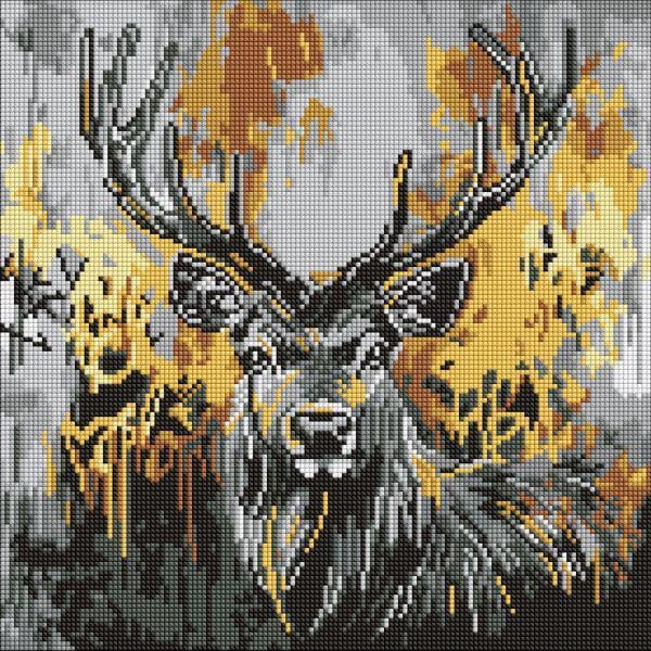 Алмазная мозаика Ideyka Золотой олень 40x40 см (Id-AMO8257)