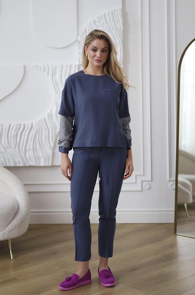 Костюм Lipar 4101 двойка с застежкой-паты 50 Синий (16927067)