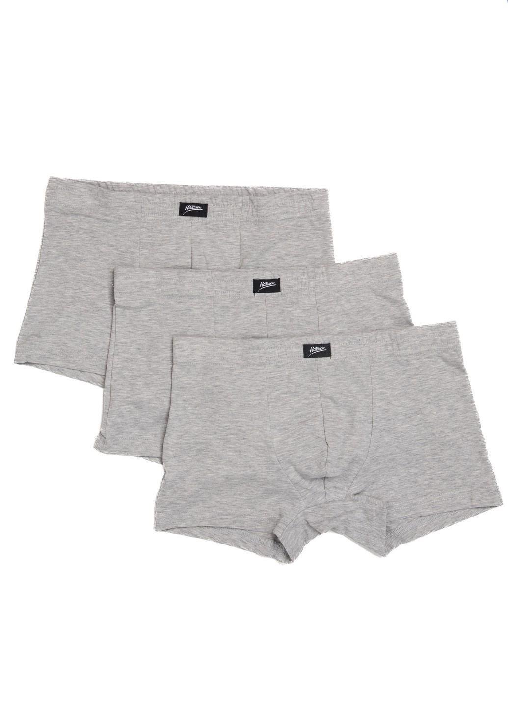 Сет мужских трусов Наталюкс 3XL 3 шт. Серый (4117032045063)