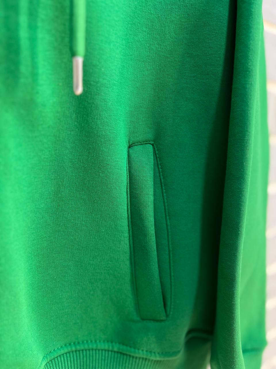 Толстовка жіноча PEPPER MINT 24-02 на блискавці з капюшоном утеплена M-L Зелений (977) - фото 10