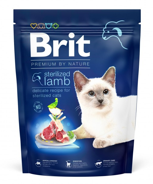 Корм сухий Brit Premium Cat by Nature Sterilized Lamb для стерилізованих котів з ягням 300 г (171847) Корм сухий Brit Premium Cat by Nature Sterilized Lamb для стерилізованих котів з ягням 300 г (171847)