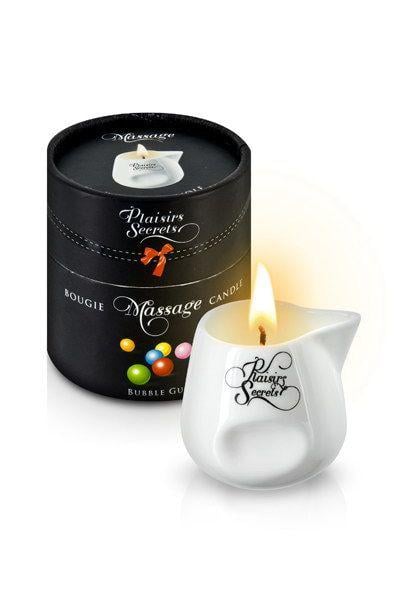 Свічка масажна Plaisirs Secrets Bubble Gum у подарунковій упаковці та керамічному посуді 80 мл (SO1847)