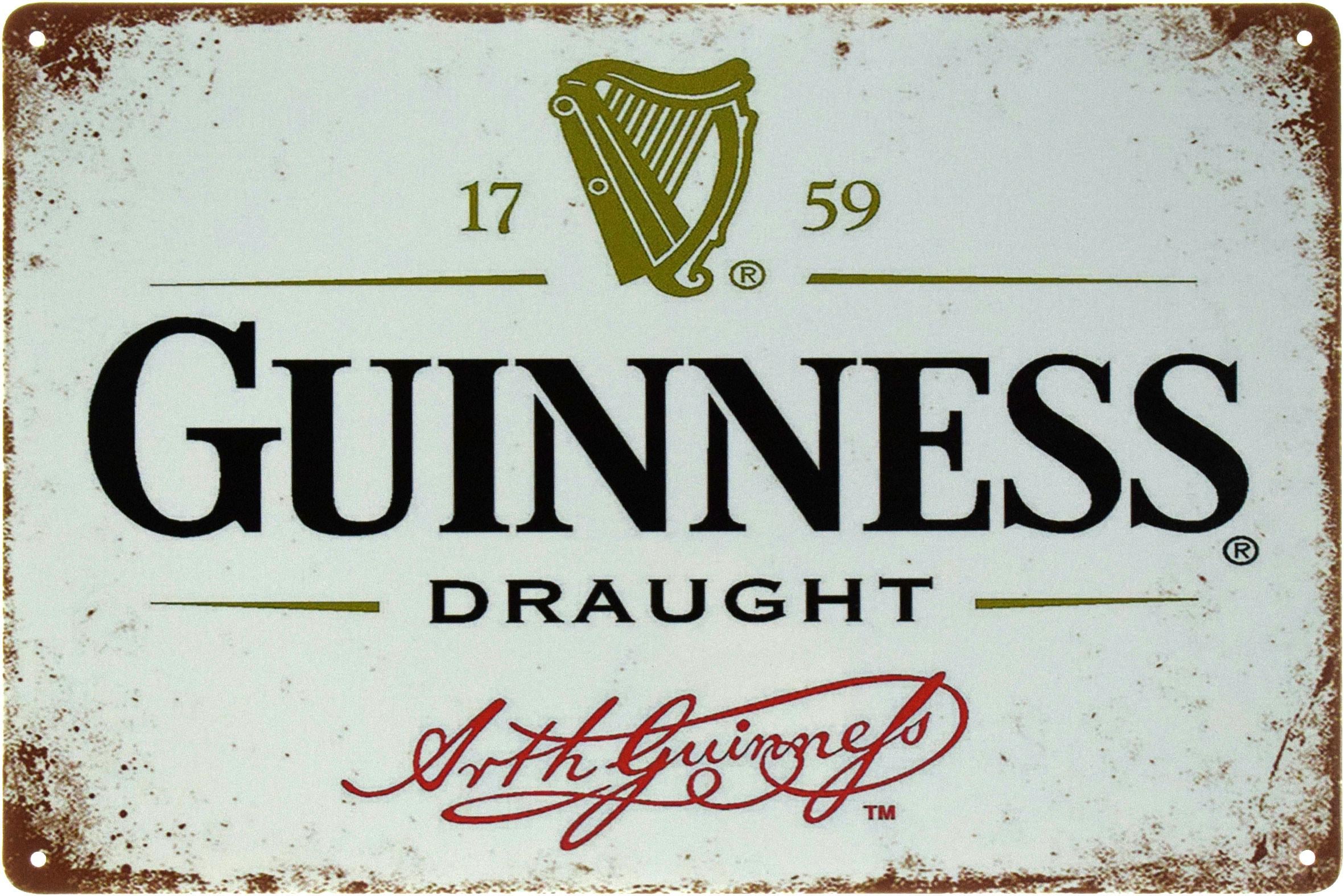 Металлическая табличка Guinness Logo 20x30 см