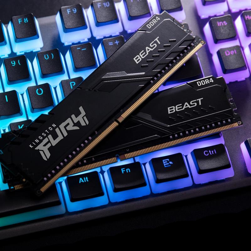 Оперативная память Kingston Fury Beast DDR4 2x16GB/2666 Black (KF426C16BB1K2/32) - фото 9