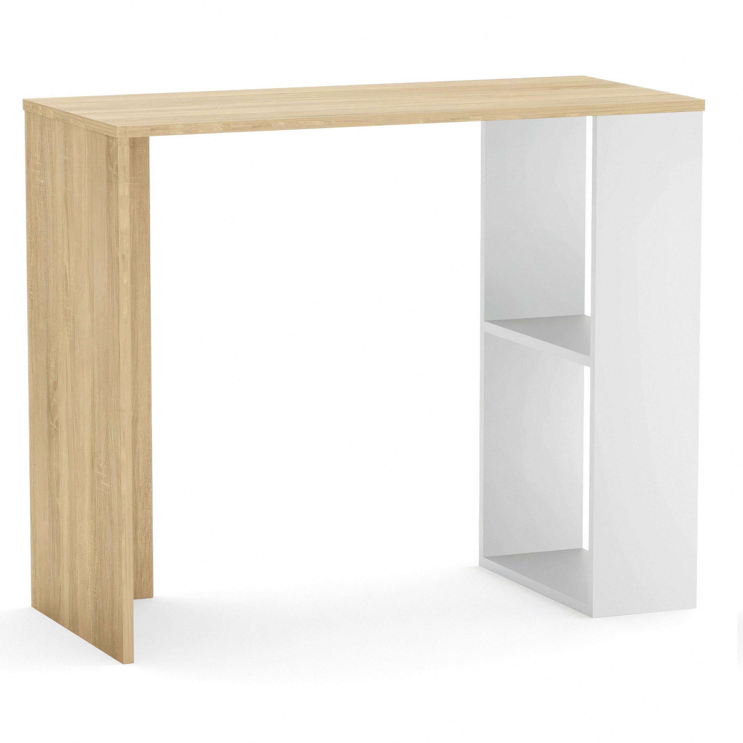 Стіл письмовий з полицями S-10 900х400х750 мм Дуб Сонома/Білий - фото 2