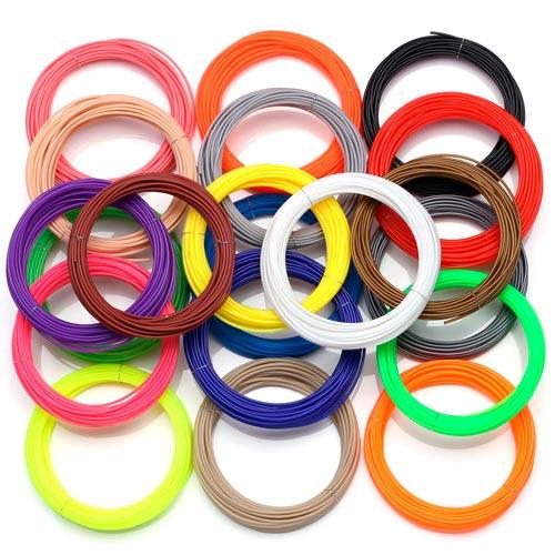 Филамент пластик PLA 20 цветов 1,75 мм для 3D-ручки (4164)